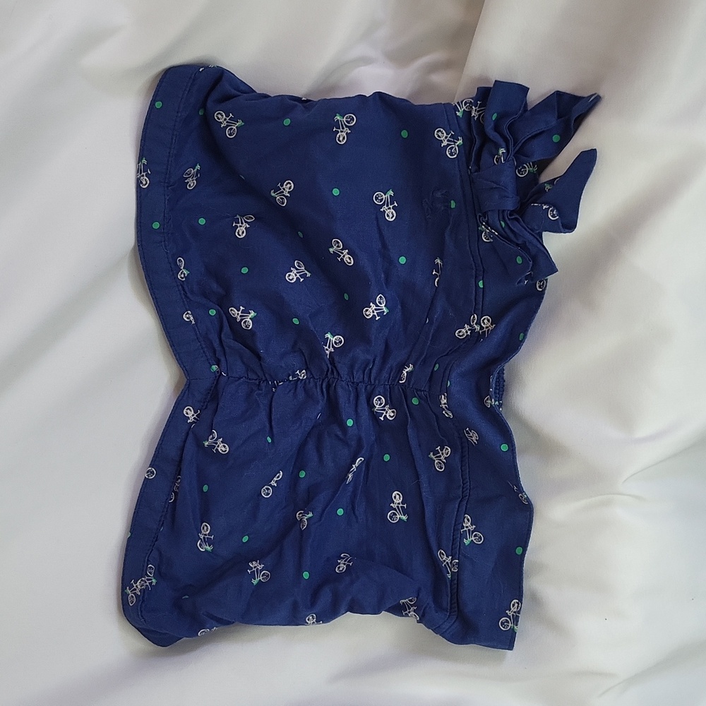 2010s Abercombie & Fitch Blue Bicycle Tube Top Vintage Y2k Style